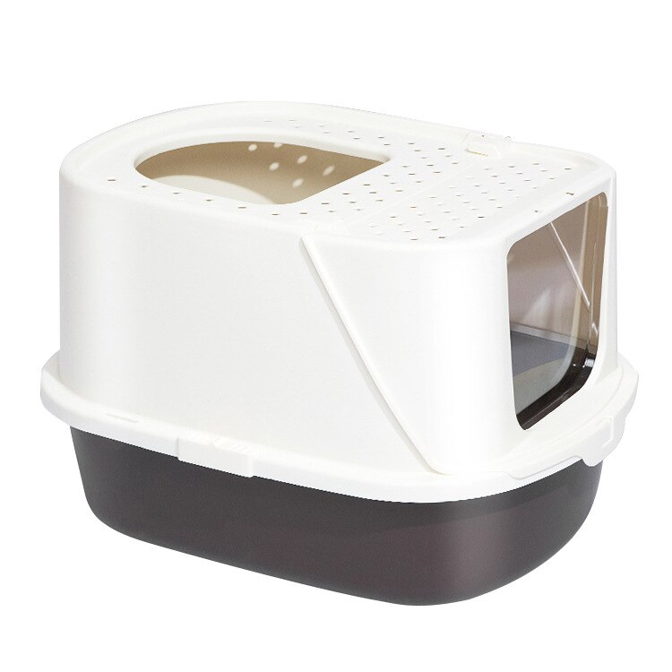 Caja de arena para gatos cerrada, antisalpicaduras Cajón Grande, desodorización, inodoro para gatos, extragrande, suministros para gatos: 2