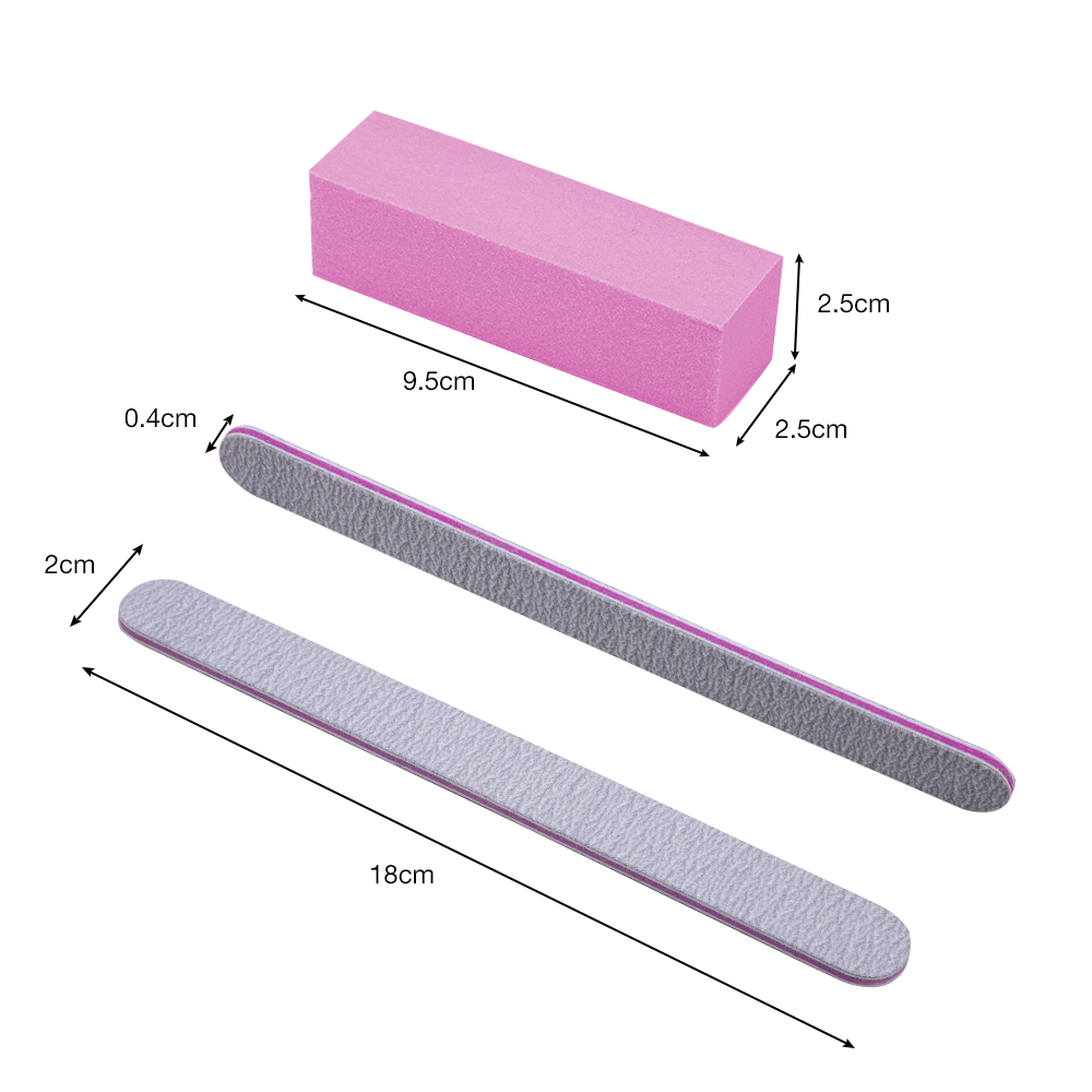 1/5/10pcs Pink Form Nail Buffers Sponge Nail File Buffer Block Polish Manicure Pedicure Sanding Buffer Strips Nail Art Tool
