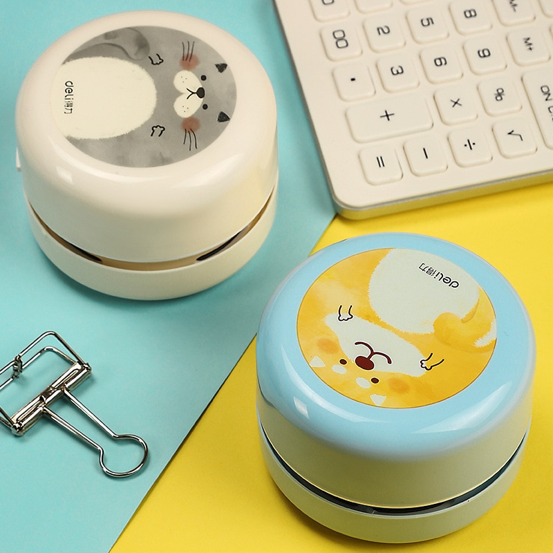 Kawaii Mini Desktop Vacuum Cleaner Cute Electronic Stationery for Eraser Cleaning Detritus Keyboard