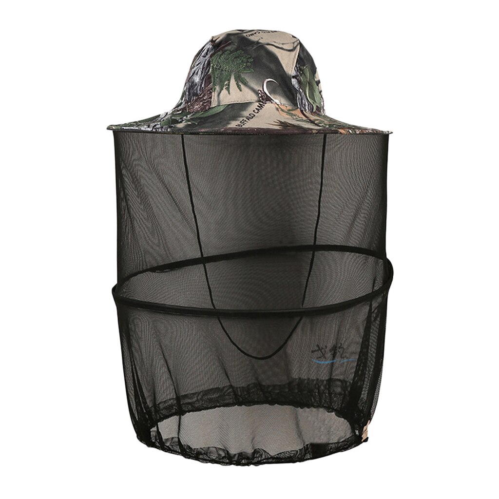 Fiskemeshætte justerbar fiskenet hat anti myggemeshætte ansigtsbeskytter slørhætte til fiskerne jægere campister