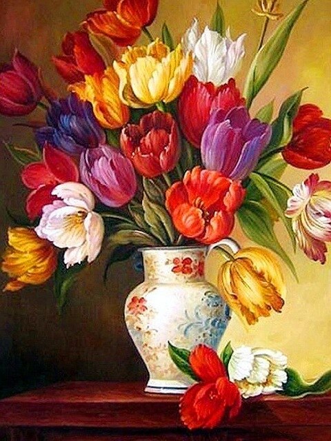 HUACAN Painting By Numbers Flower Hand Painted Art Dawing On Canvas Picture Set DIY Home Decoration: SZHC1-3366