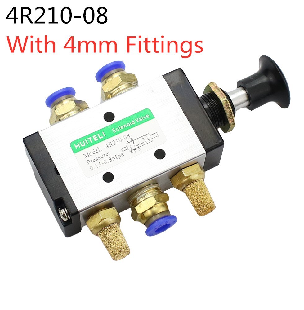 4R210-08 Manual valve 2 Way 5 Position Push and pull Pneumatic switch of directional valve: With 4mm Fittings