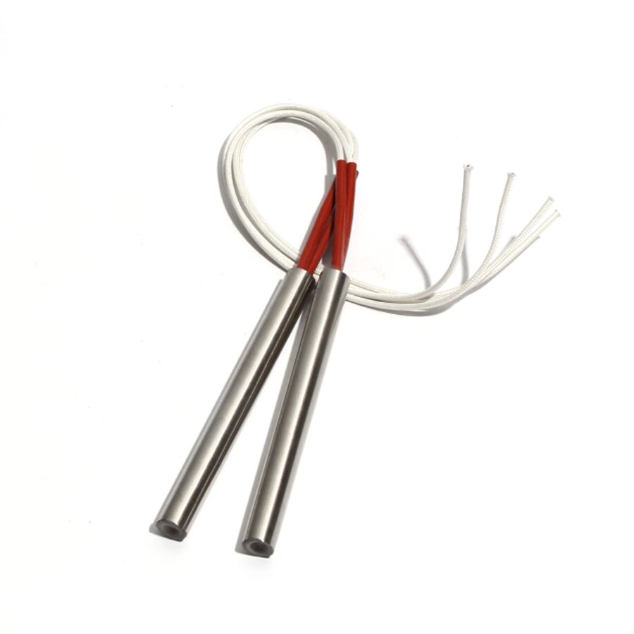 5PCS 15mm Diameter 120~135mm Length 304SUS Cylindrical Electric Heating Pipe 550W/580W/600W/610W/630W Tubular Single-End Heater