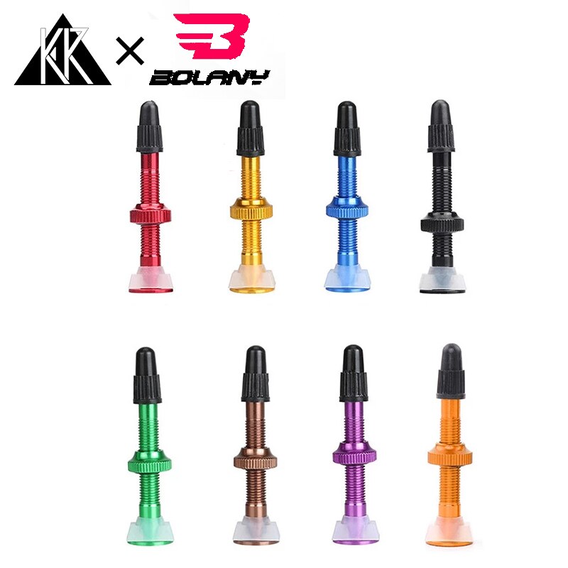 KR Bicycle Valve 1PCS Mountain Bike Accessories Vacuum Valve 40mm 60mm Aluminum Alloy French Extend Multicolor Tightness Valve