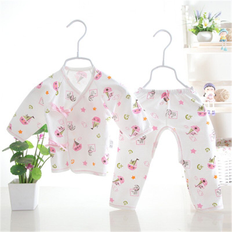 Bambini Del bambino super-Caldo Abbigliamento Pigiama impostato in Puro Cotone Primavera Indumenti da Notte di Inverno Morbido Della Biancheria Intima Appena nato Del bambino Della Ragazza Dei Ragazzi Vestiti: rosa