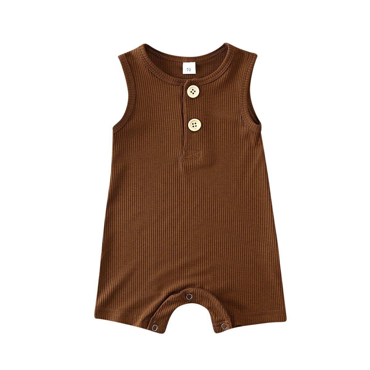0-18M Summer Newborn Infant Baby Girls Boy Clothes Romper Outfits Sleeveless Cotton Solid Jumpsuit Bodysuit: B / 9M