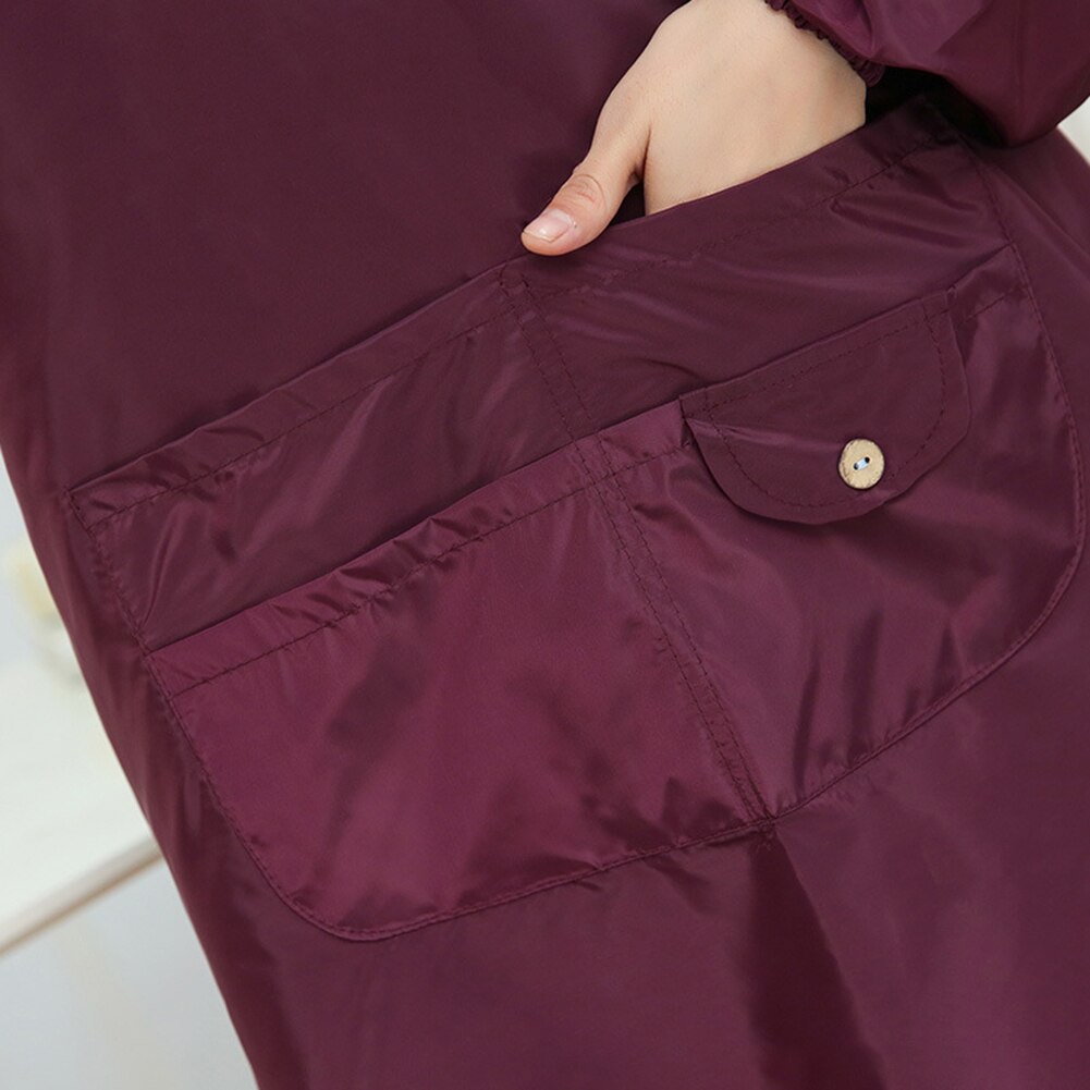 Vrouwen Donkere Kleur Waterdicht Olie Proof Huis Keukenschort Lange Sleve Bakken Bbq Chef Kiel