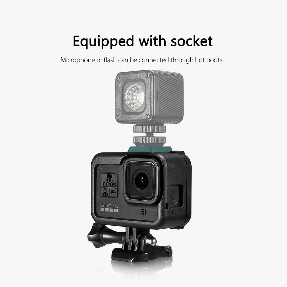 Vamson voor Gopro Hero 8 Frame Case Border Beschermhoes Behuizing Mount Base voor Go pro Hero 8 bescherming Accessoire VP652