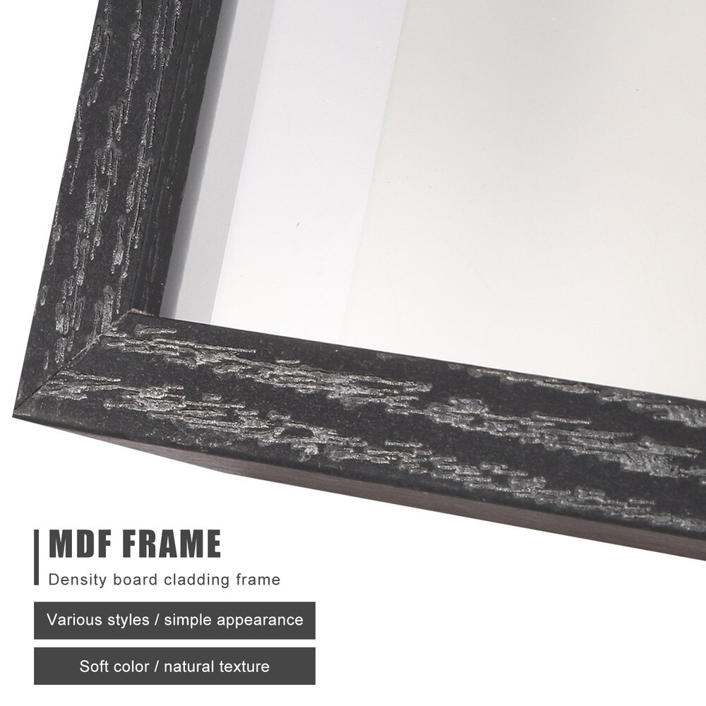 1pc Glass Photo Holder Clear Photo Display Frame Simple Specimen Holder (Black)