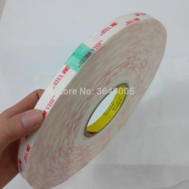 3m 4950 vhb selvklæbende akrylskum tape til metal, farve hvid, udskåret bredde efter anmodning