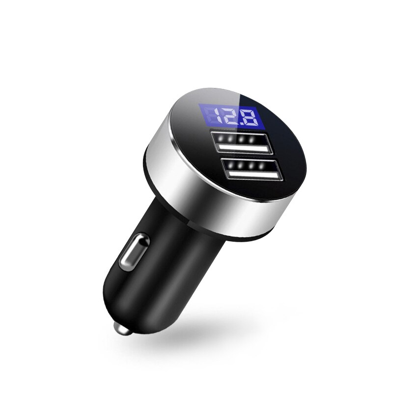 Chargeur de voiture | Accessoires de voiture, double USB, affichage Intelligent numérique, adaptateur de charge rapide de voiture avec affichage de tension