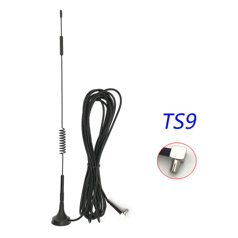 1PC 700-2700 MHz 12dBi 2G 3G 4G LTE Magnetic Antenna TS9 SMA Male GSM External Router Antenna 3m Unmanned vending machine: Black