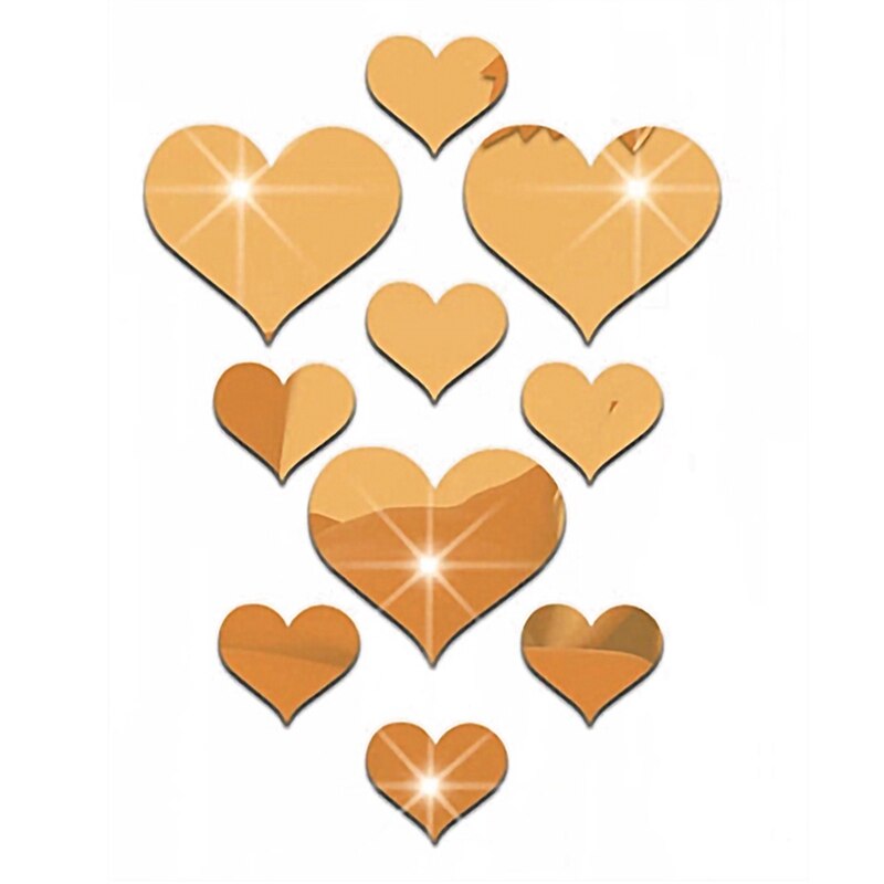 10pcs 20x5CM Strips Mirror Tile Wall Stickers Decals Mosaic Home Bathroom Decor DIY Long Wall Mirror Stickers: 8