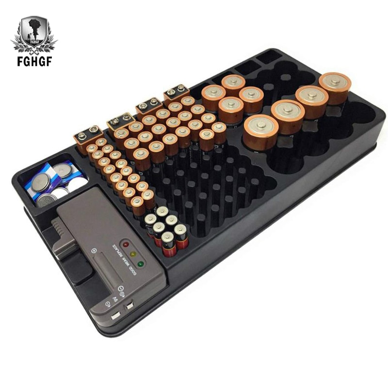 Fghgf Opslag Batterij Organizer Houder Batterij Case Houders Batterij Checker Voor Aaa Aa Cd 9V W/Tester rack Doos