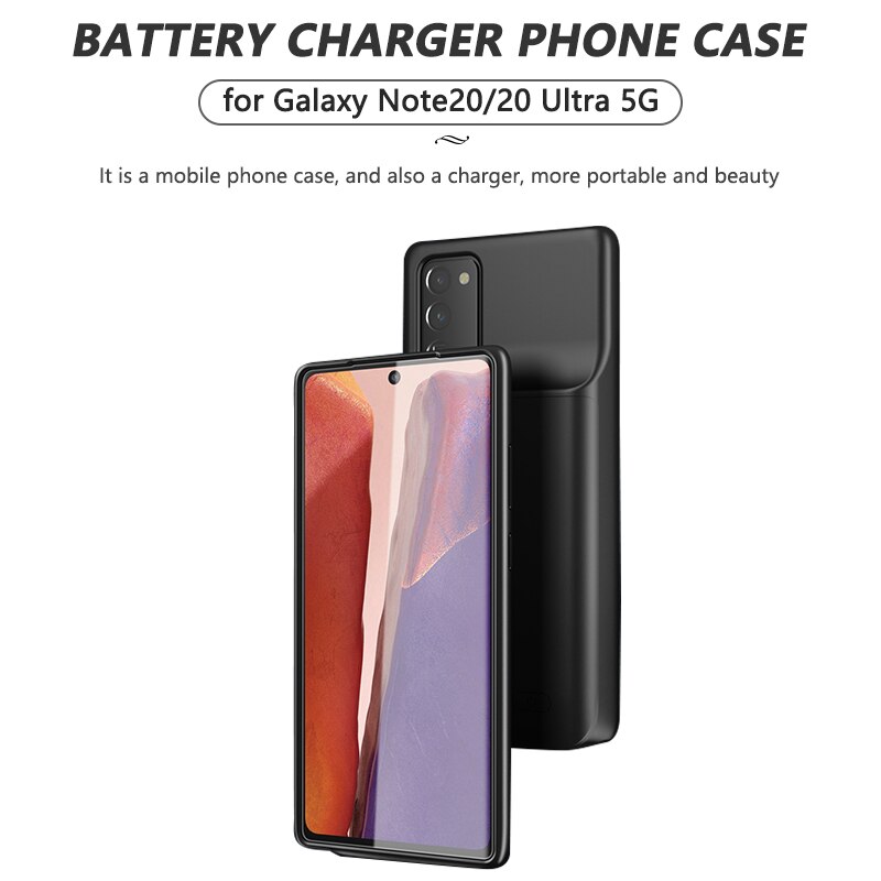 Funda de batería de 6000mAh para Samsung Galaxy Note 20, funda de carga Ultra Power Bank para Samsung Note 20