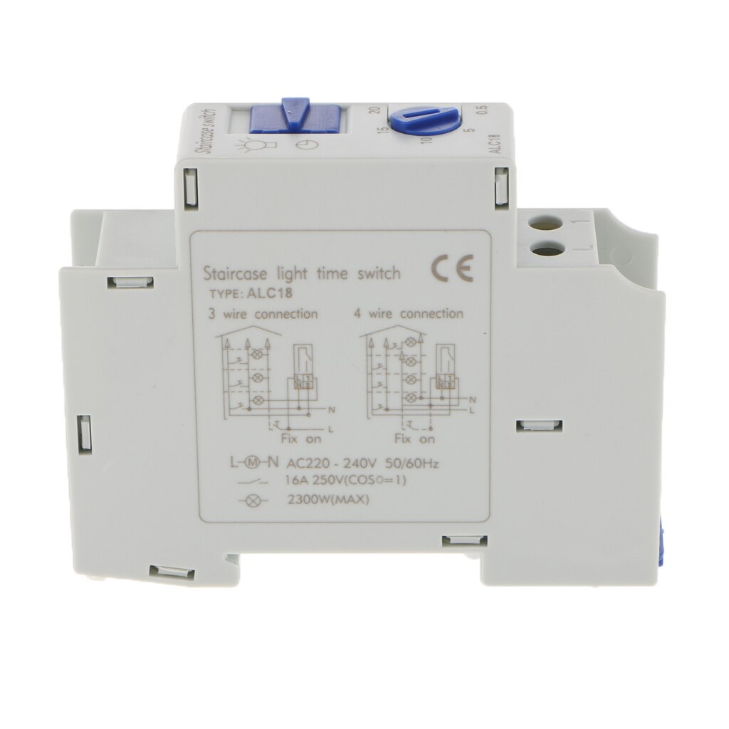 Stair Light Delay 16A AC 220-240V Timer Relay Normally Open Contact Adjustable Staircase Time Delay Switch