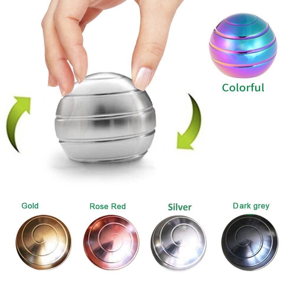 Desktop Decompressie Speelgoed Roterende Sferische Gyroscoop Bureau Fidget Speelgoed Optische Illusie Vloeiende Vinger Speelgoed Volwassen
