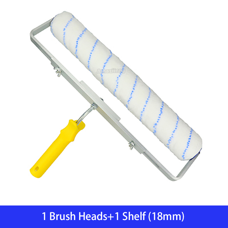 Pincel de rodillo de pintura de 18 pulgadas, herramienta de mango de pintura de felpa corta, media y larga para decoración de pared, soporte de herramienta de mango de pintura de 6MM/9MM