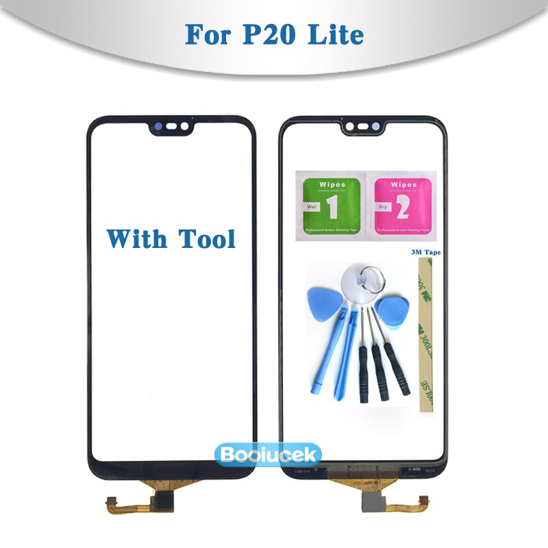 Di alta Qualità 5.84 "per Huawei P20 Lite Nova 3E Sensore di Tocco Digitale Dello Schermo Esterno Obiettivo di Vetro del Pannello