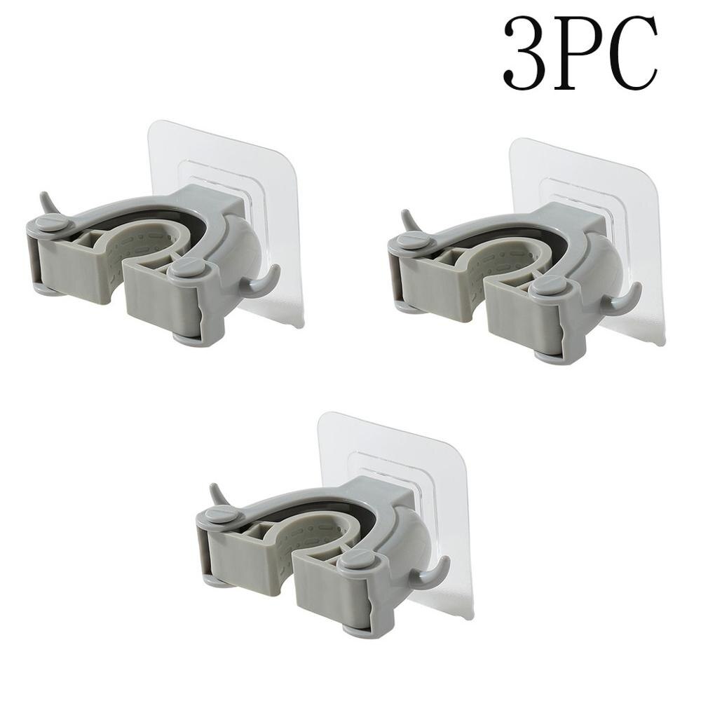 Wall Mounted Mop Holder Brush Broom Hanger Storage Rack Kitchen Organizer with Mounted Accessory Hanging Cleaning Tools 32: 3pc