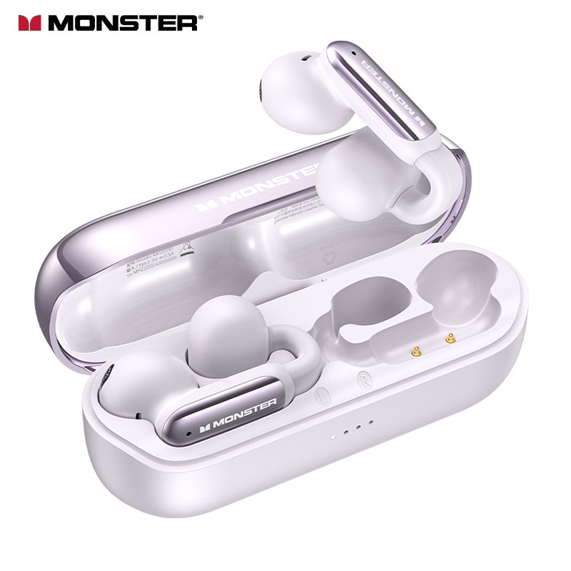 Monster AC601 TWS auriculares Bluetooth estéreo HiFi HD llamada Clip en auriculares reducción de ruido auriculares para juegos deportes al aire libre correr: Azul