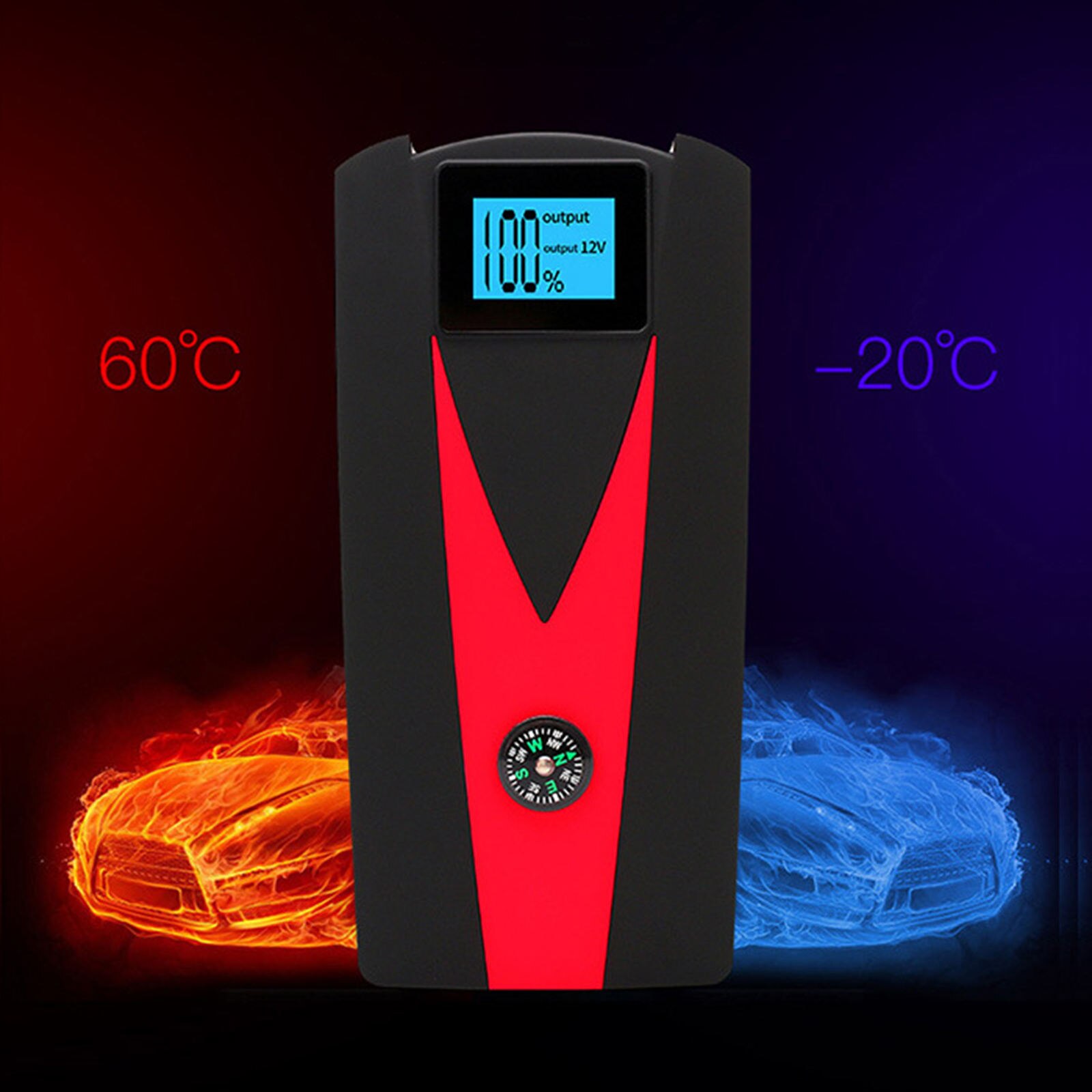 12000mAh 12V Car Jump Starter Portable Power Bank Battery Booster Charger US