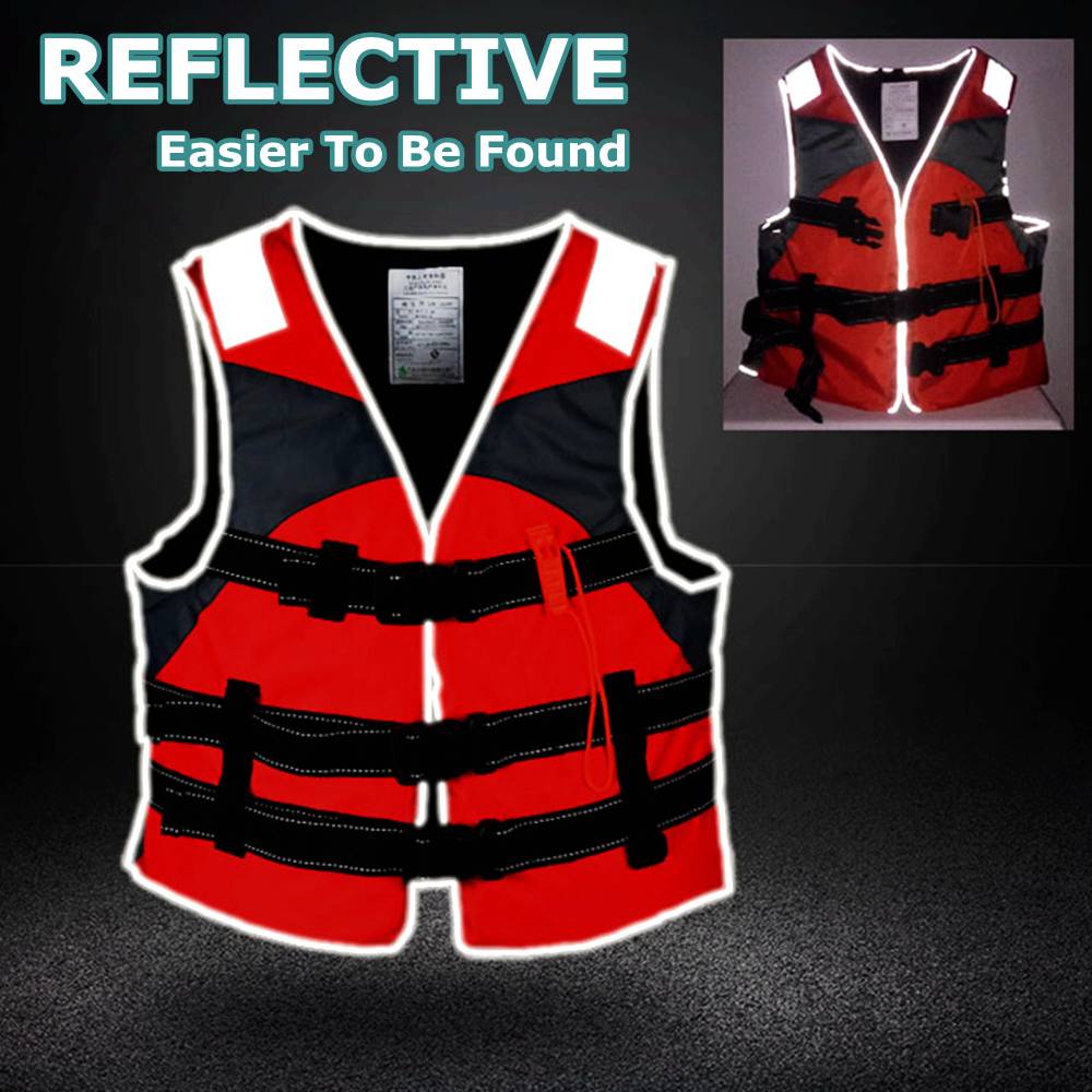 Adult Life Vest Life Jacket With Cross Belt Survival Whistle Outdoor Water Sports Swimming Surfing Boating Fishing Rescuing Tool