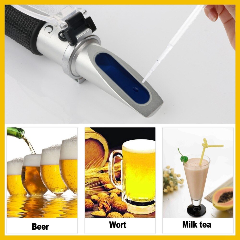 Rz ægte detail pakke refraktometer øl brix urt sukker alkohol sg vægtfylde håndholdt værktøj hydrometer  rz120 værktøj