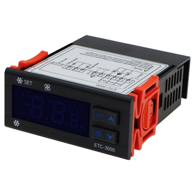 Minicontrolador de temperatura para refrigerador, regulador de termostato, termorregulador NTC, Sensor Dual, 220V, 40% de descuento, ETC-3000 en