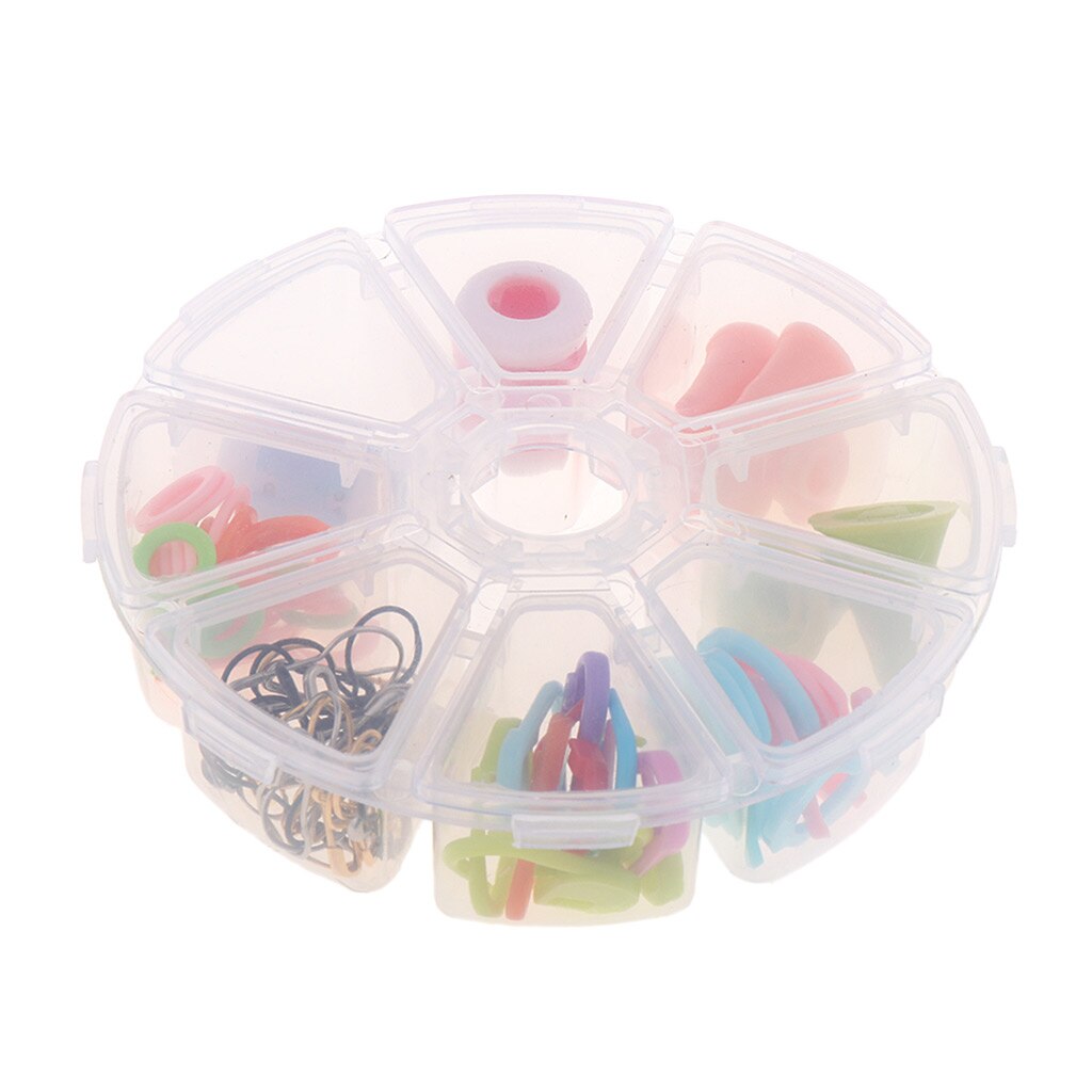 Portable Knitting Tool Kits Includes Crochet Locking Stitch Markers Gourd Pins Stitch Counter