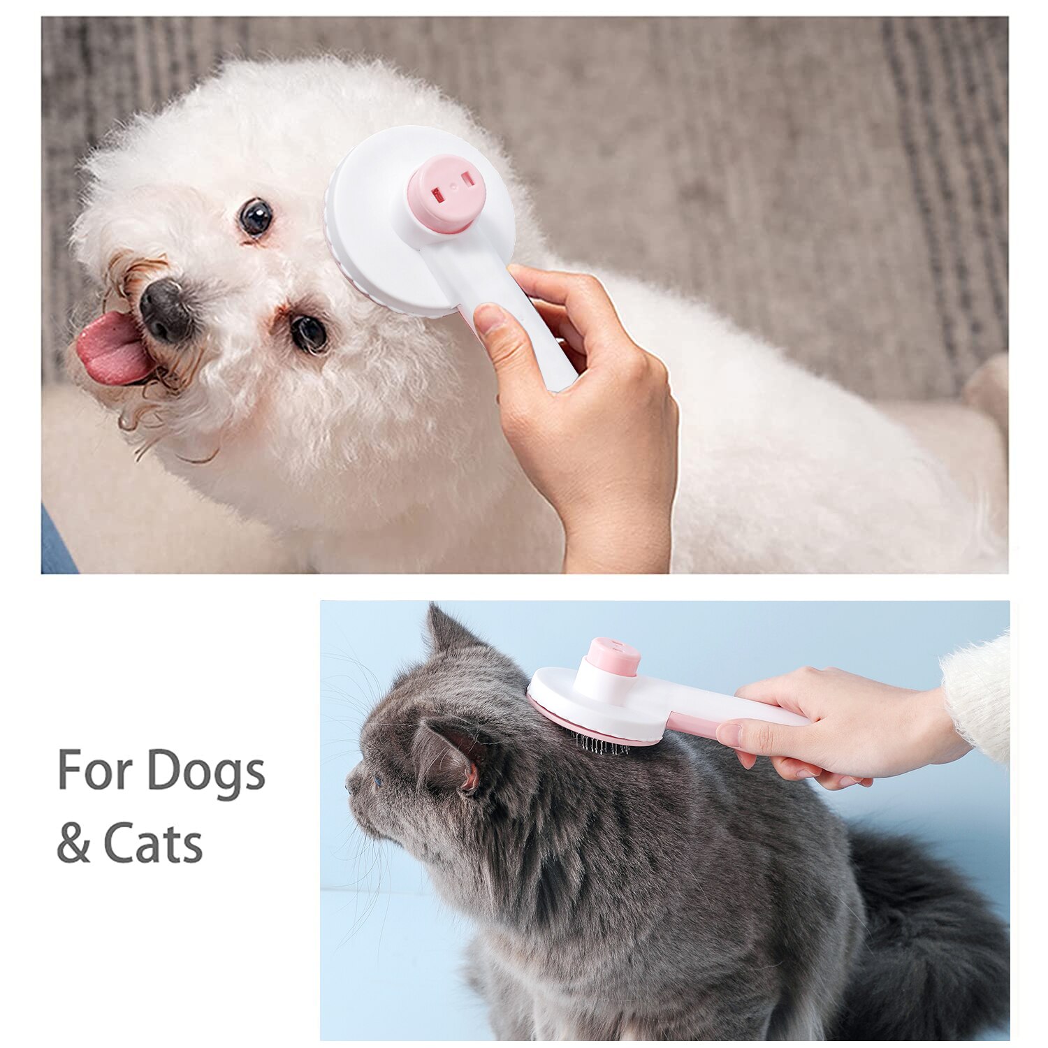 Katt Kam Rostfritt Stål - Borttagning av Underull - Pälsvårdsborste för Hund & Katt - 20x7.5cm