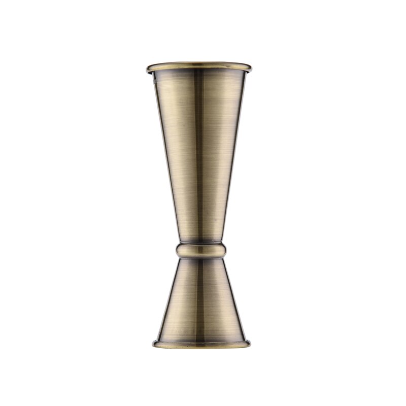 Premium Greenhill Double End Cocktail Jigger, 25/50 ml &amp; 1/2 oz with Inside Markings, 18/8 Stainless Steel Barware: 1-2oz Bronze