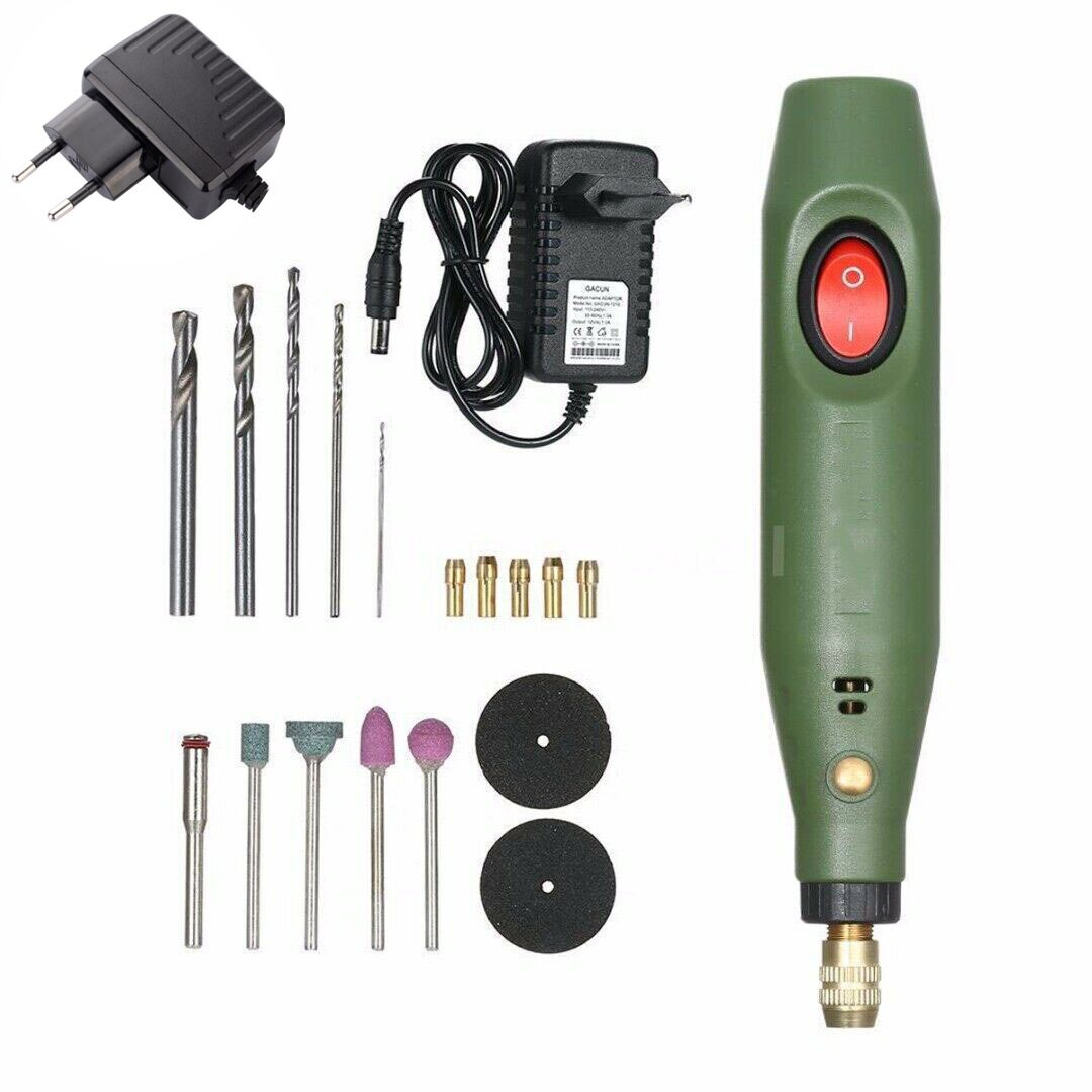 Mini Electric Drill Set Variable Speed Usb Charging for Epoxy Resin Jewelry Making Diy Pearl Wood Craft Tools Kit for Resin: EU plug