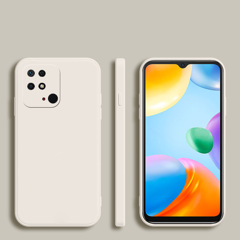 quadratischer Rahmen Silikon Handy hülle für xiaomi redmi 10 10a 10c Coque Voll schutz funda weiche matte Rückseite