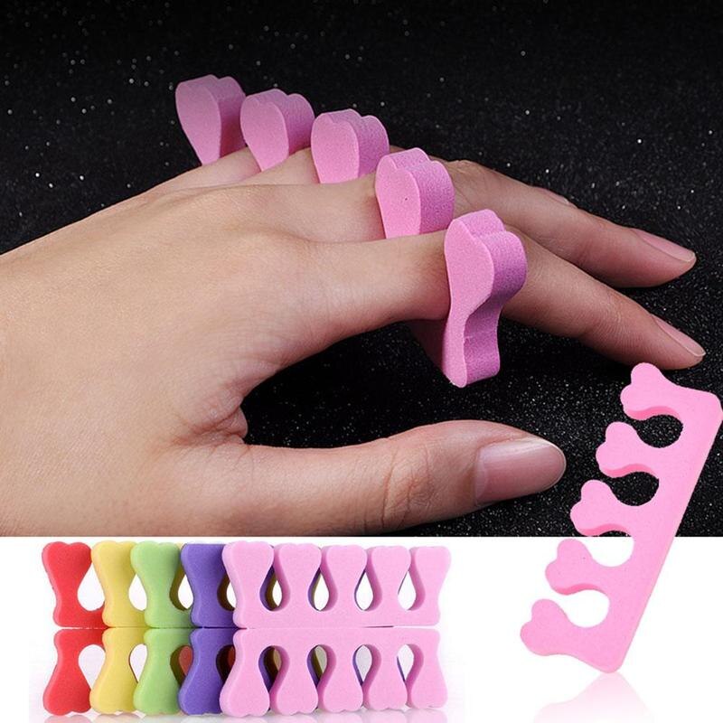 Poeira dedo do pé protetor separador arte do prego beleza dedos macios separadores esponja polonês pedicure gel manicure q4a6