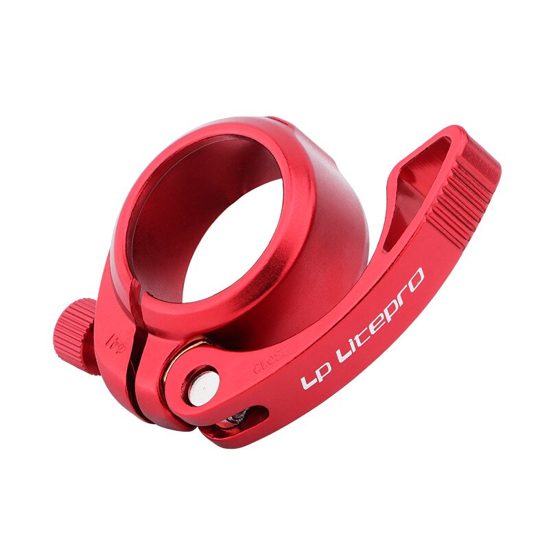 Litepro 41mm Seat Tube Clamp Red Black Gold Silver Folding Bicycle Aluminum Alloy Tube Clamp Suitable for 33.9mm Seat Tube: Red