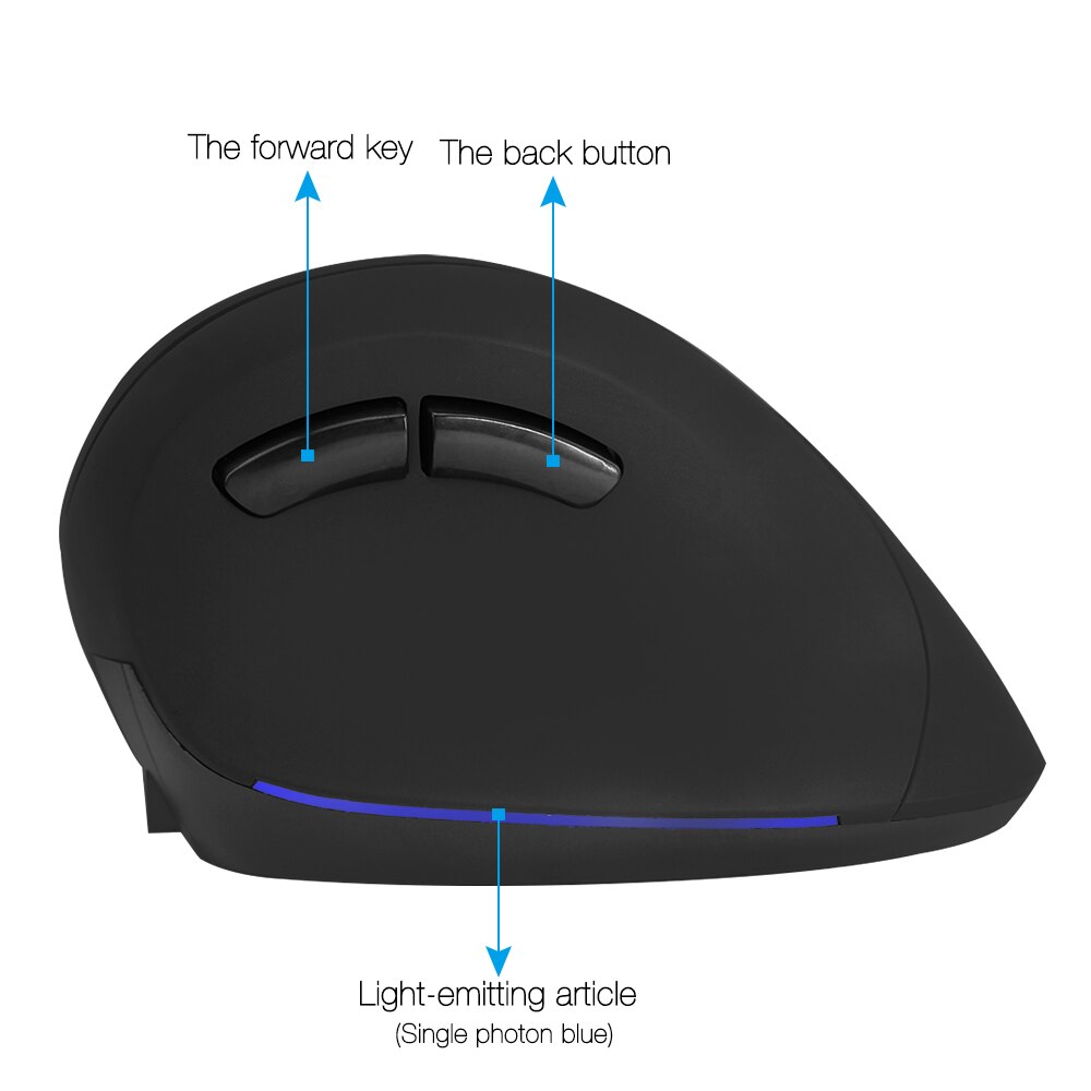 CHYI Vertical Wireless Mouse Rechargeable Ergonomic Gaming Mice 1600 DPI 2.4G USB Optical 6D Office Mouse For PC Laptop Computer