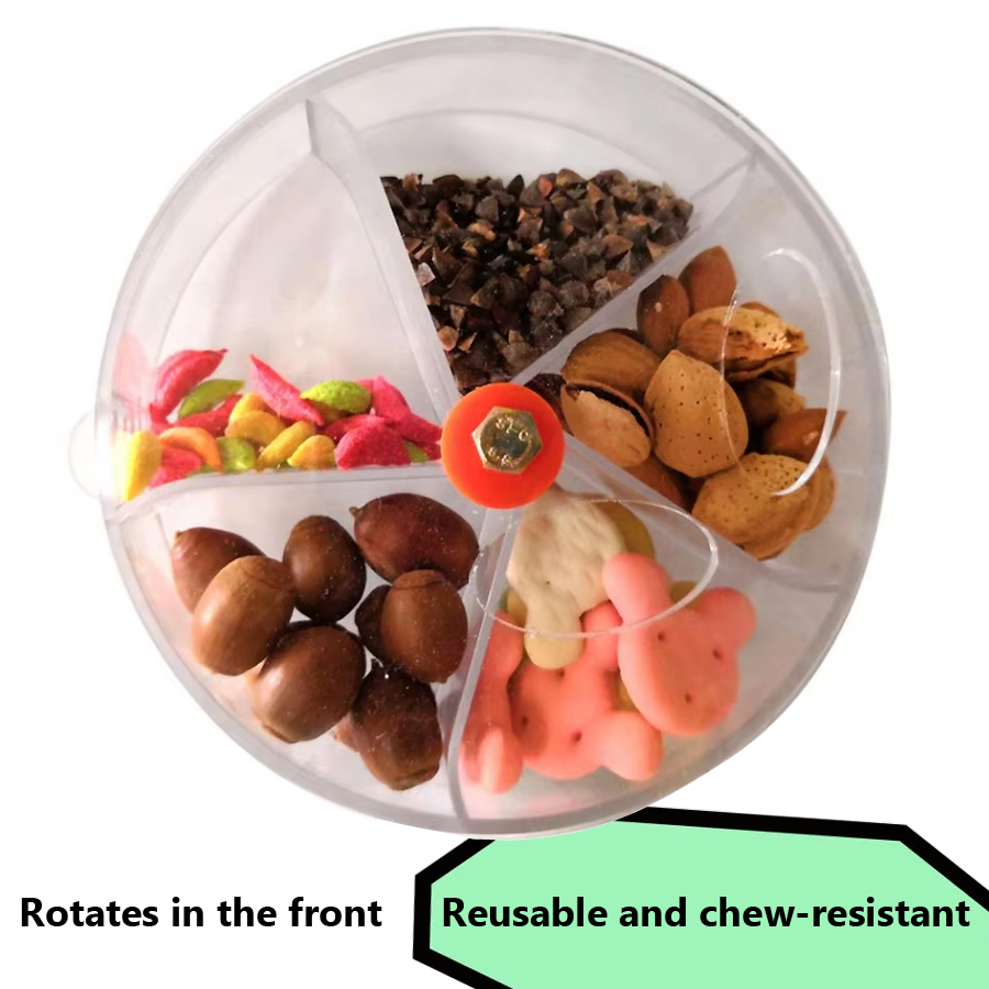 Roues de jouets pour perroquets rotatifs pour animaux de compagnie, morsure à mâcher pour oiseaux, boîte de nourriture de recherche, mangeoire à Cage, accessoires pour oiseaux