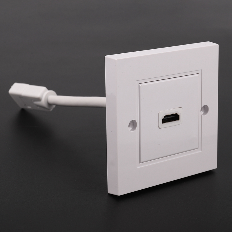 Uk Socket Port Hd Hdmi Wall Panel British With Short Cable Video Plug Charger Electrical Socket