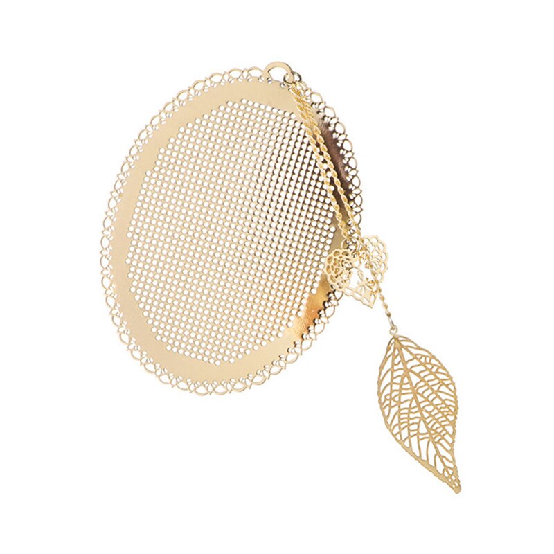 Marcapáginas de punto de cruz dorada y plata de Metal para manualidades de costura artesanal, Kit de punto de cruz con cuentas: Round Gold