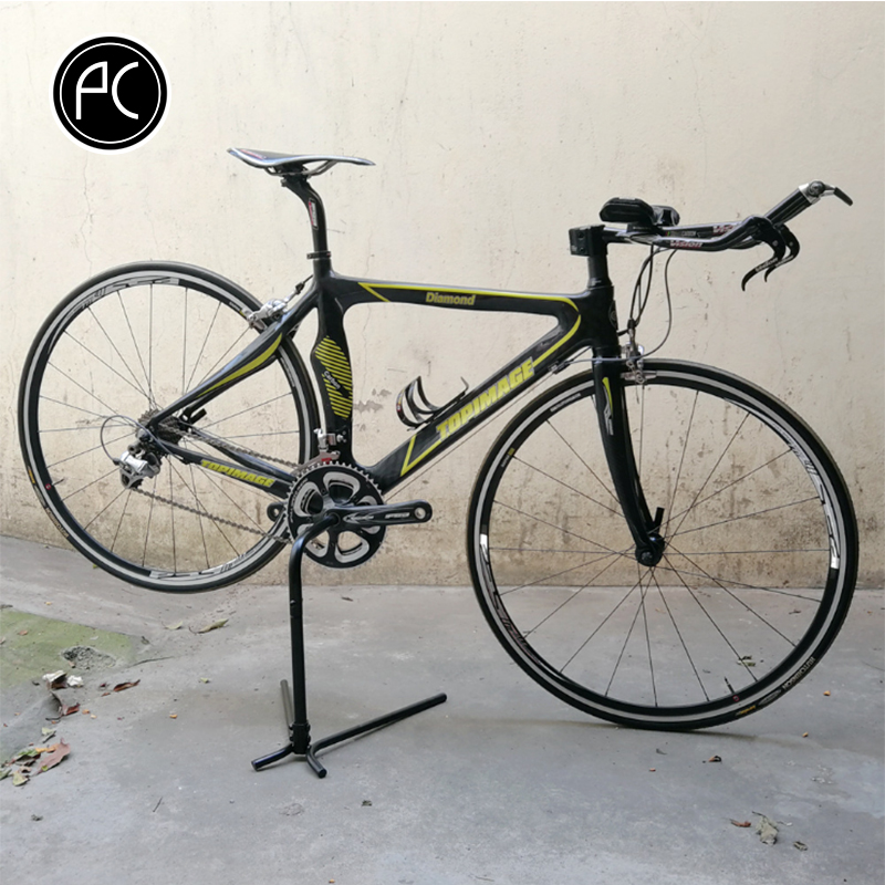 PCycling Fahrrad Ständer Stahl MTB Rennrad Reparatur Regal Fahrrad Boden Klammern Kettenrad Stecker-in Anzeige-ständer Gestell