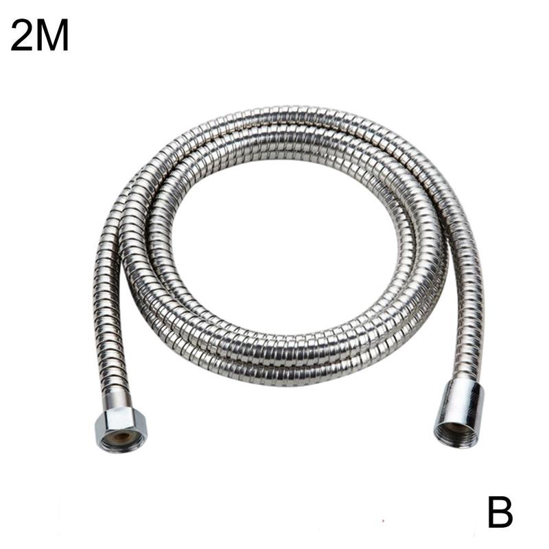 Steel Flexible Shower Hose Long Bathroom Shower Water Plumbing Tube Pipe Bathroom Pulling Hose Accessories Extension D2w7: B