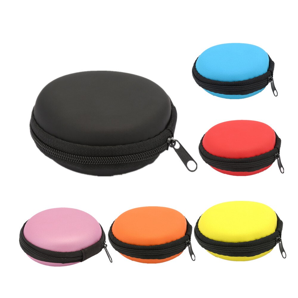 Mini Round Hard Earphones Case Portable Storage Bag for SD TF Cards Earphone Accessories Bags for xiaomi Samsung