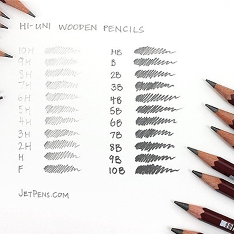 2 Pcs/Lot Mitsubishi Uni HI-UNI Series Pencil with 22 Options student writing pencil Pencils