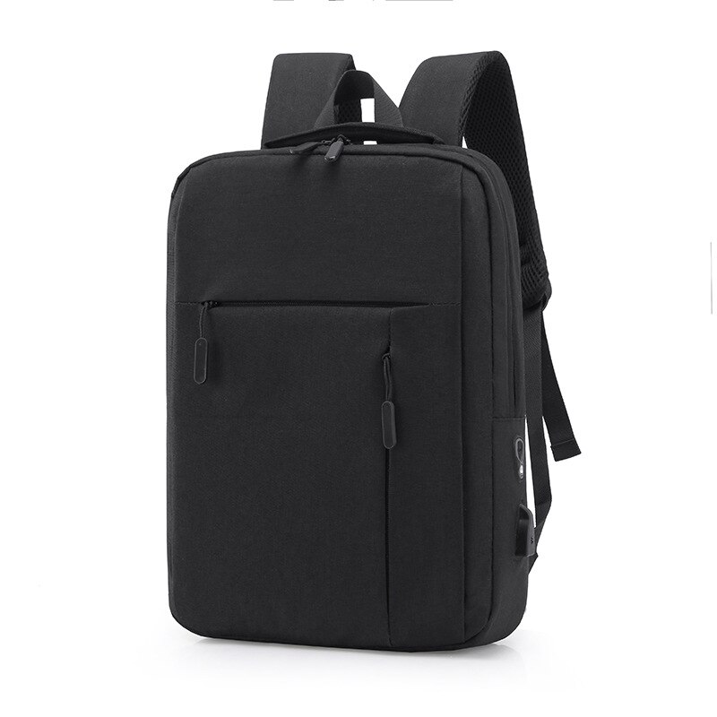 Sac à dos avec chargeur USB pour homme, sacoche à bandoulière de styliste, grande capacité, Simple, à la: Black