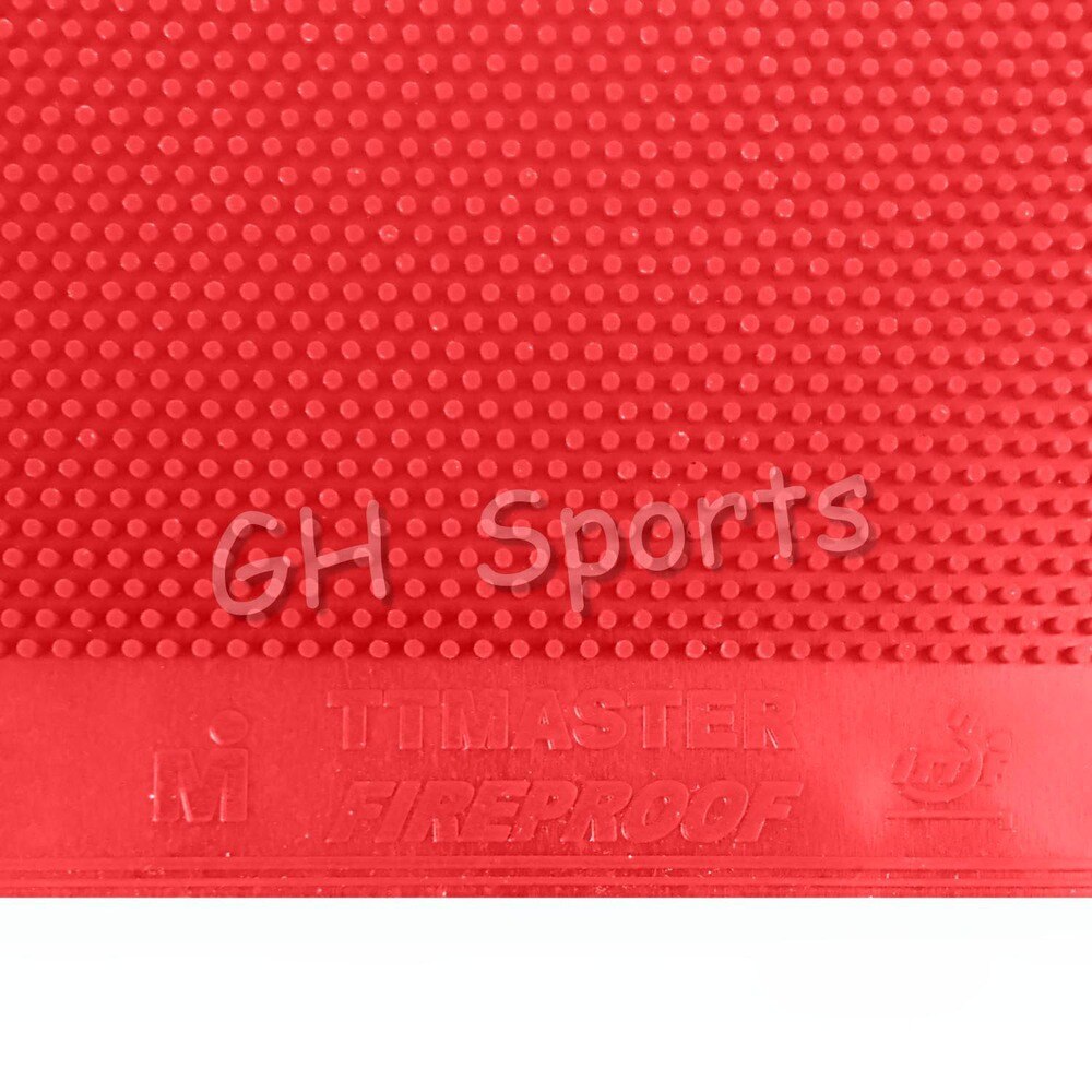 TTMASTER Fireproof Red Long Pips-Out Table Tennis/Ping Pong Rubber Without Sponge Topsheet OX NO ITTF low price