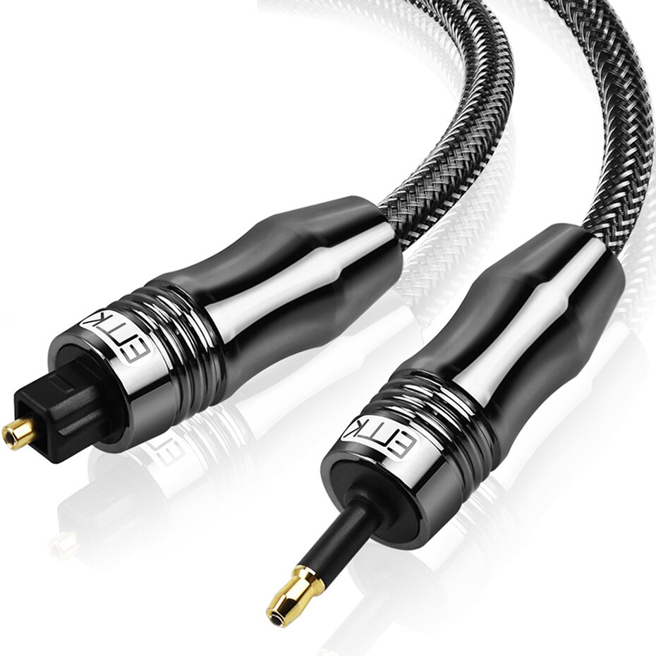 EMK Toslink to Mini Toslink Cable 3.5mm Digital Sound SPDIF Optical Cable 3.5 to Optical Audio Cable Adapter 1m 15m: 35QH / 1.5m