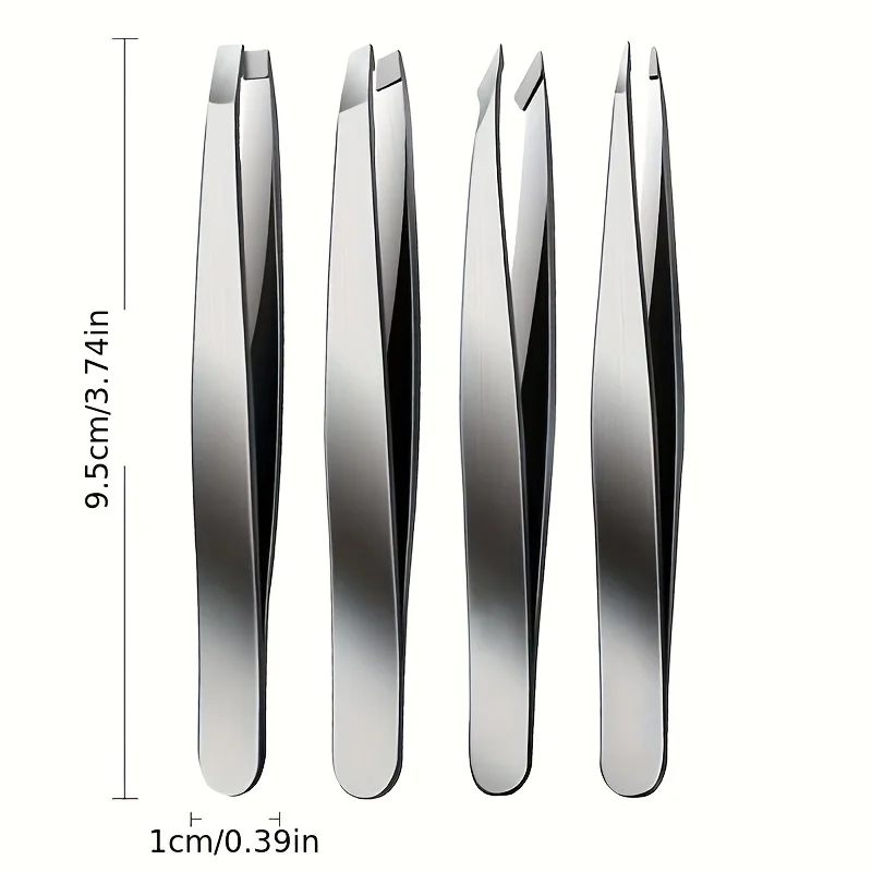 4-teiliges einstellen, professionelles Pinzetten-einstellen, perfekt für sterben Augenbrauen-Haarentfernung, Splitter, sehr mühelos und entspannt zu entfernen