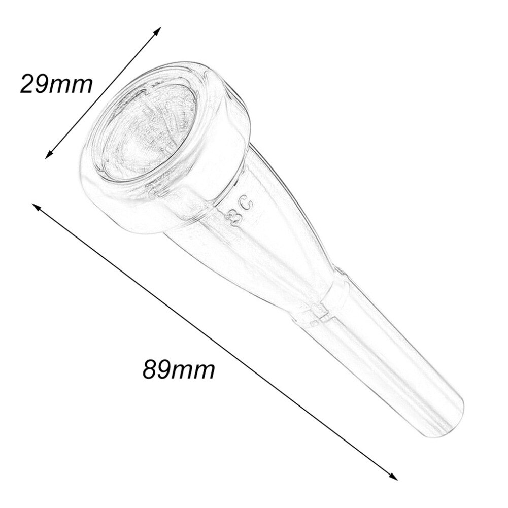 Boquilla de trompeta 3C de , accesorios para instrumentos musicales chapados en plata