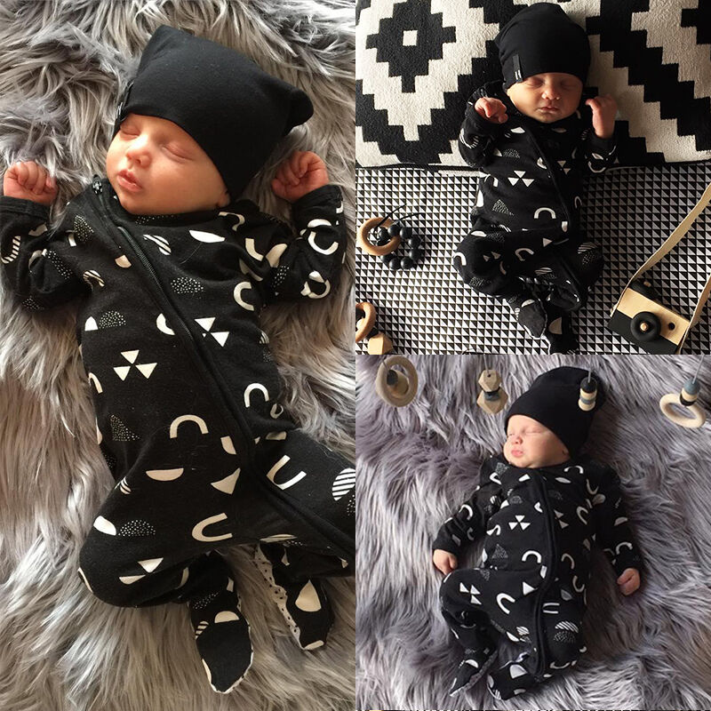 Neugeborene Jungen Mädchen Kleidung Zip Strampler Overall Winter Body Kleidung Outfits